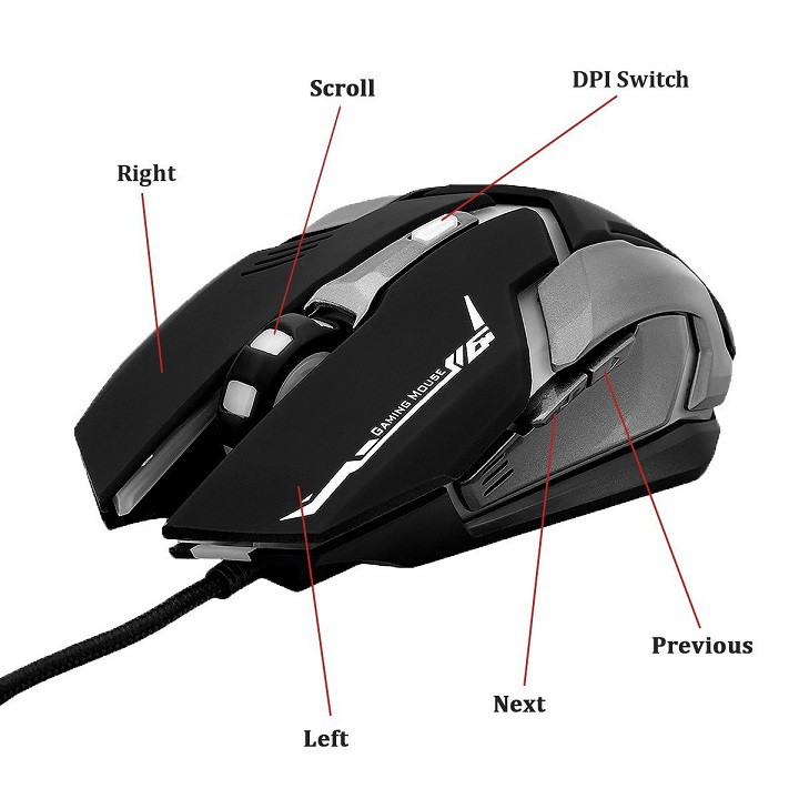 Khuyến mãi chuột gaming Excelvan K1023 Led đổi màu + Tặng 1 lót chuột - Chuột chơi game - Gaming mouse