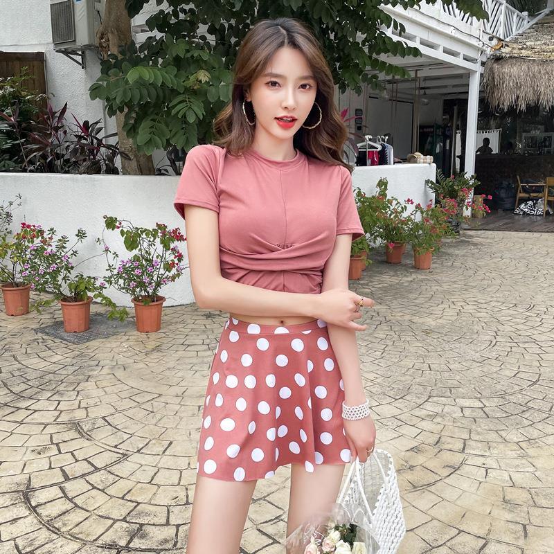 Swimsuit Dress Style Split Two Piece Conservative Small Breasts Set StudentinsSkin Slim Girl Spa Swimwear | BigBuy360 - bigbuy360.vn