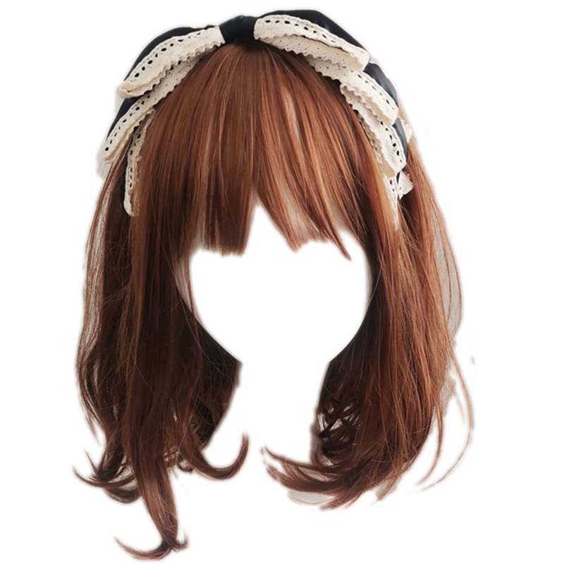 Băng Đô Cài Tóc Phối Ren Phong Cách Lolita Ngọt Ngào Dùng Hóa Trang