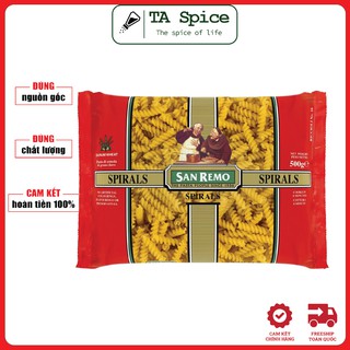 [HÀNG MỚI VỀ] Nui xoắn Spirals số 16 San Remo Gói 500g - San Remo Spirals No.16