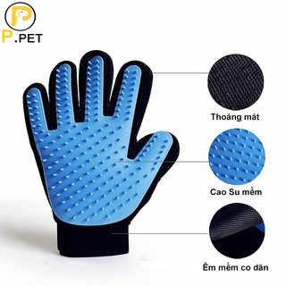 Găng Tay Chải Lông Rụng Cho Chó Mèo Cao Cấp TrueTouch - Phụ Kiện Cho Chó Mèo -  P.Petshop