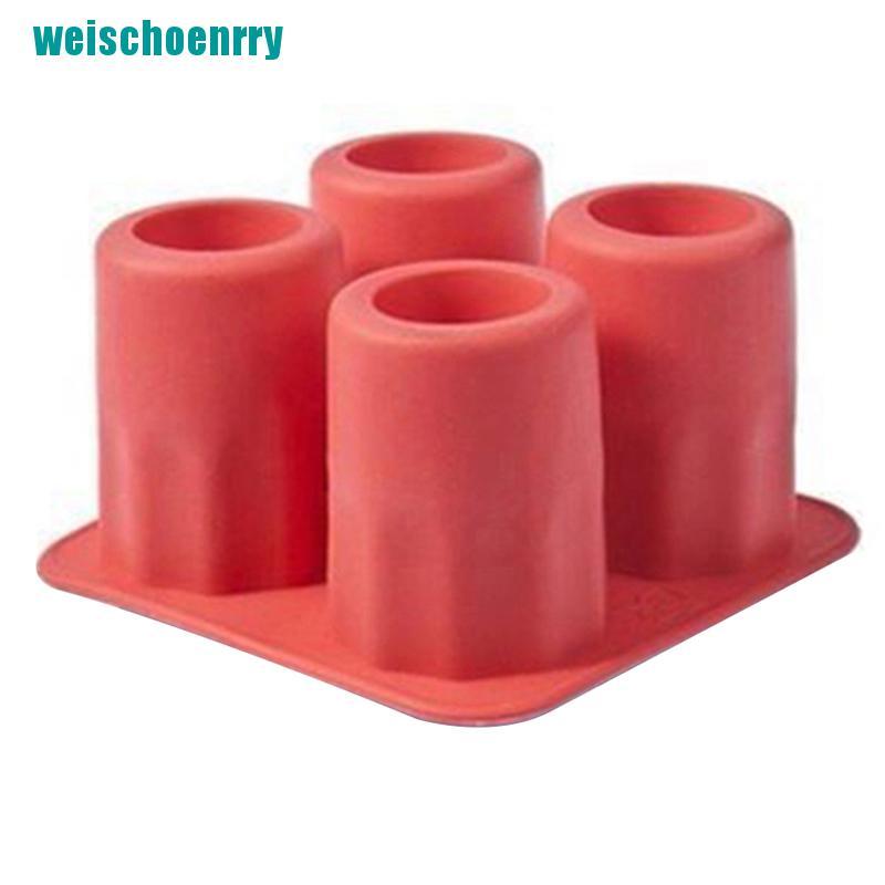 Rér●Khuôn Silicone Làm Đá 4 Ngăn Hình Chiếc Cốc