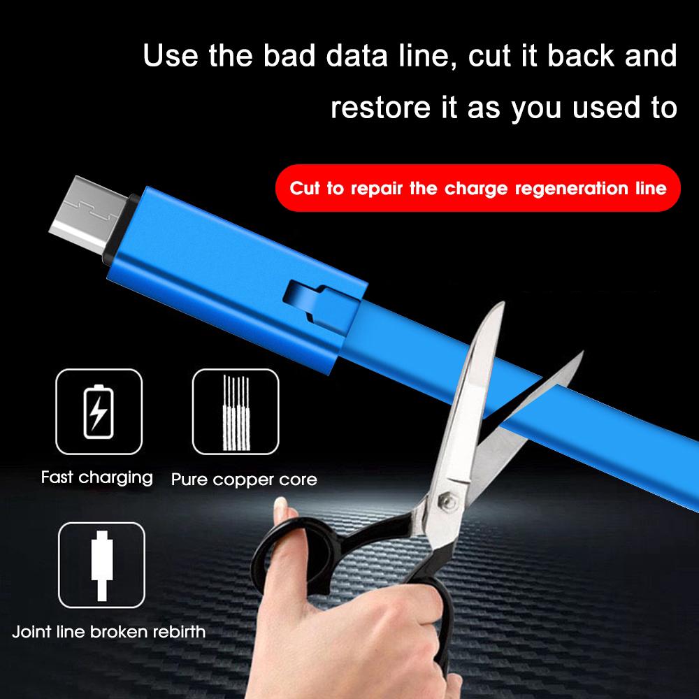 Repairable Fast Charging Data Line Type-C Micro Regenerate USB Cable For iPhone Xiaomi Huawei Reborn Usb Data Cable