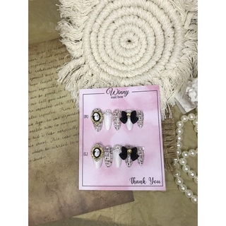Nailbox móng up móng giả đen trắng cham thiên thần