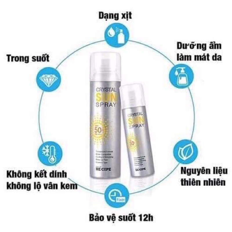 Xịt chống nắng Crystal Sun Spray SPF50+