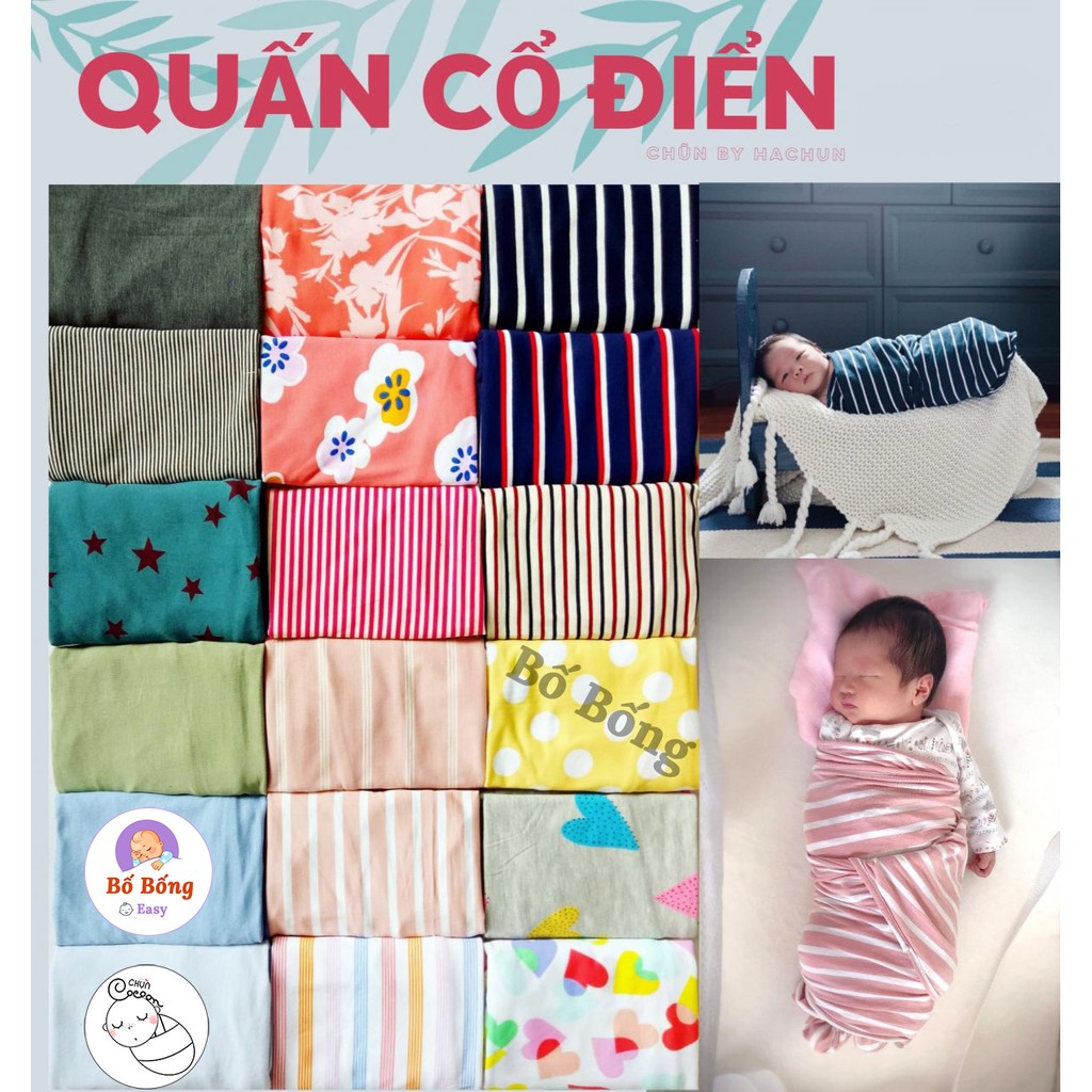 Quấn Chũn Cocoon ❤️ Quấn Chũn Cổ Điển ❤️ Giúp Bé Ngủ Sâu Giấc Không Giật Mình