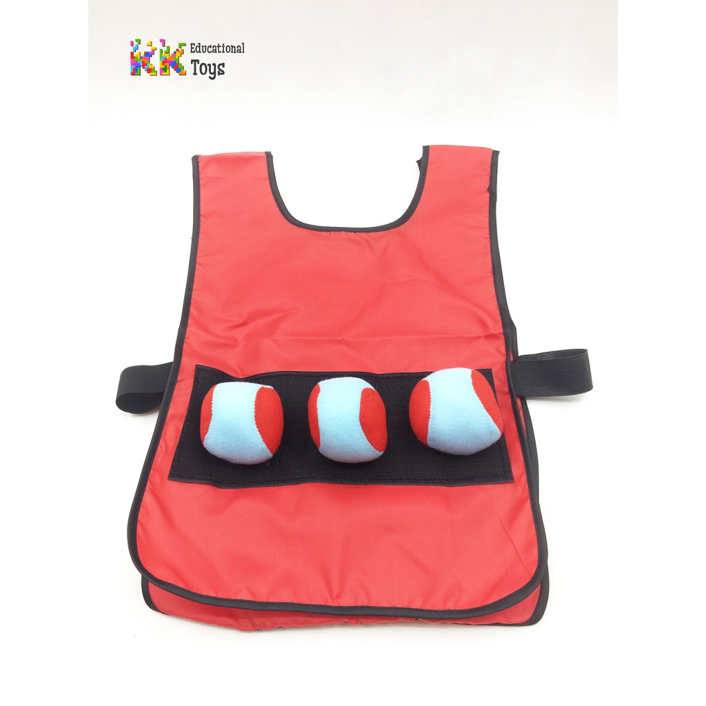 Giáo cụ dạy học: Bộ áo kèm bóng+đuôi dính cho các trò chơi vận động cho TRẺ EM (full set) - Kkstore