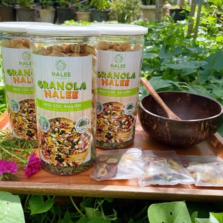 1,5kg/3 hộp ngũ cốc siêu hạt không yến mạch nalee giảm cân, ăn kiêng dinh dưỡng granola tặng 1bộ gáo dừa + muỗng + 3 trà