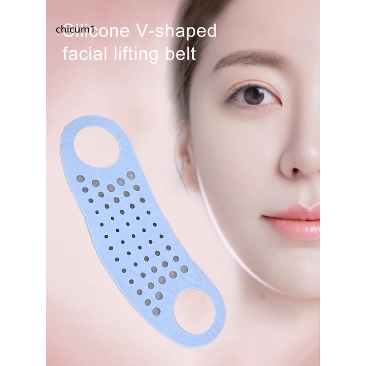 [Hàng mới về] Đai đeo nâng cơ mặt tạo cằm chữ V sử dụng khi đi ngủ bằng silicone dành cho làm đẹp