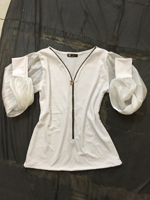 Áo tay voan kính có khoá