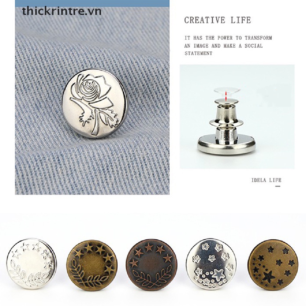 [Mới] Nút Bấm Điều Chỉnh Quần Jean Giảm Eo Không Cần Đóng Đinh