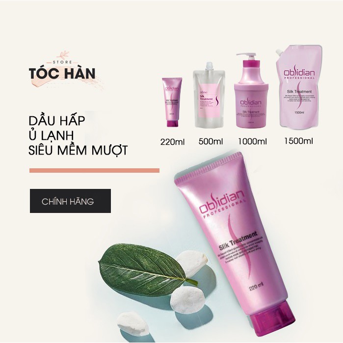 Kem hấp ủ tóc 🌸 Dầu hấp Obsidian ủ lạnh tóc, mặt nạ dưỡng tóc siêu mượt Silk Treatment Hàn Quốc