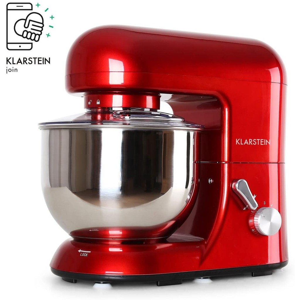 Máy đánh trứng trộn bột Klarstein Bella Rosa bát inox công suất mạnh mẽ 1200W - Hàng Đức