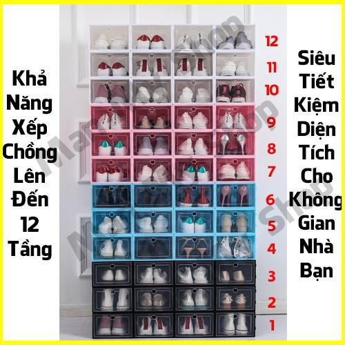 Hộp Đựng Giày, Box Để Giầy Dép Nam Nữ Bằng Nhựa Cứng Mica Trong Suốt Đồ Cao Cấp Giá Rẻ Man My Shop