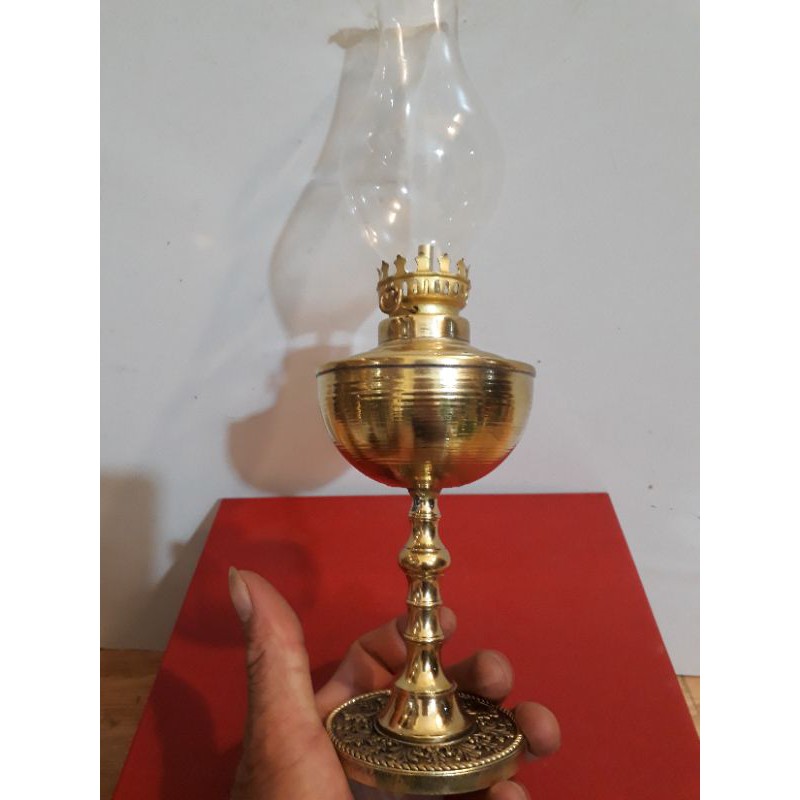 Đèn dầu 28 cm bằng đồng cao câp trang trí