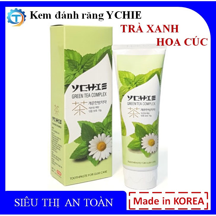 Kem đánh răng Hàn Quốc YCHIE SENSITIVE Thảo mộc Trà Xanh Hoa Cúc - Dành cho người lớn