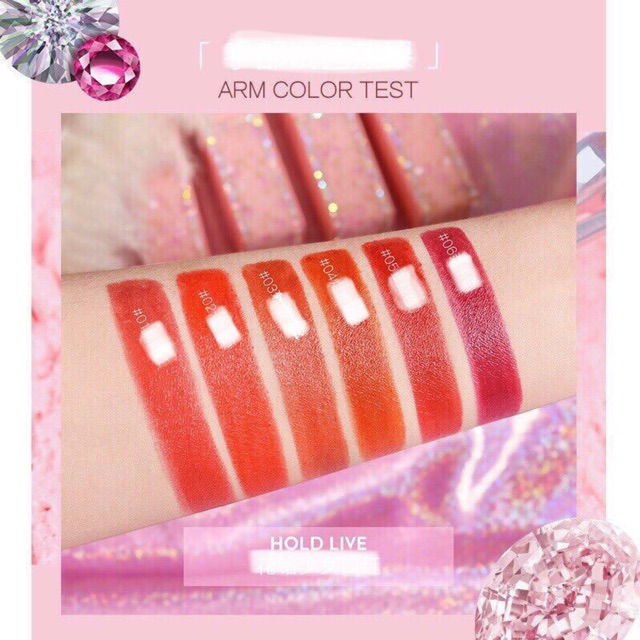 [Xả hàng] Son HoldLive đính đá Drill Girl Lipstick vỏ hồng (túi đựng có hoa tuyết lấp lánh) | BigBuy360 - bigbuy360.vn