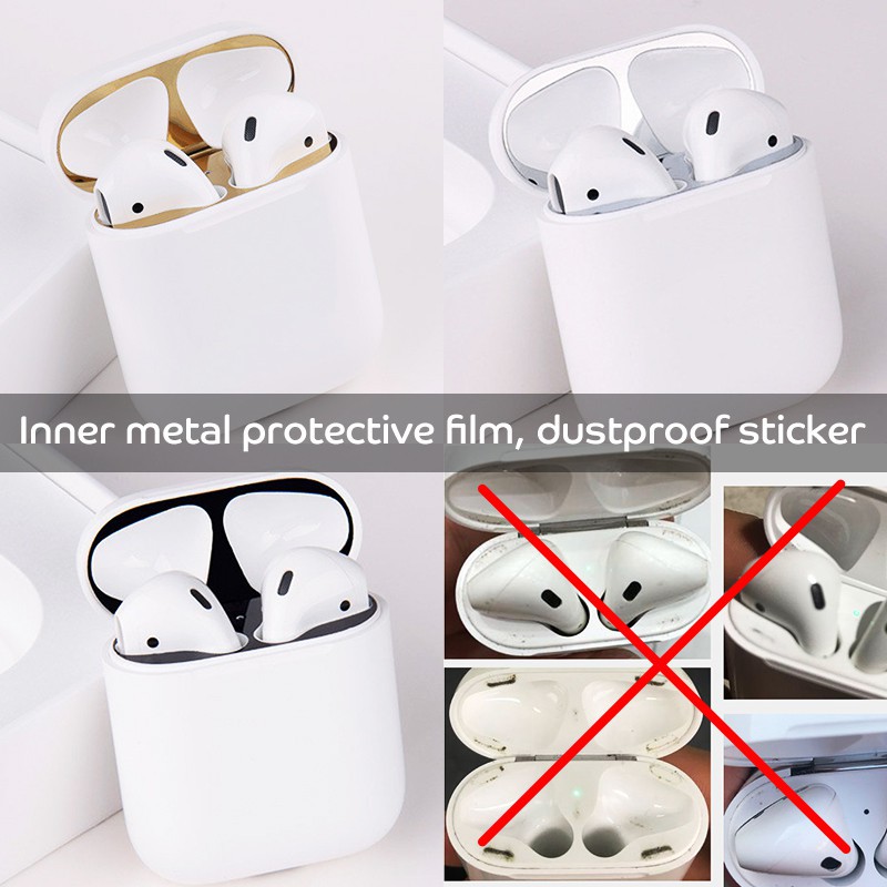 Sale 70% Khung kim loại siêu mỏng bảo vệ chống bụi bẩn dành cho hộp sạc tai nghe airpod, Gold Giá gốc 30,000 đ - 46A63-2