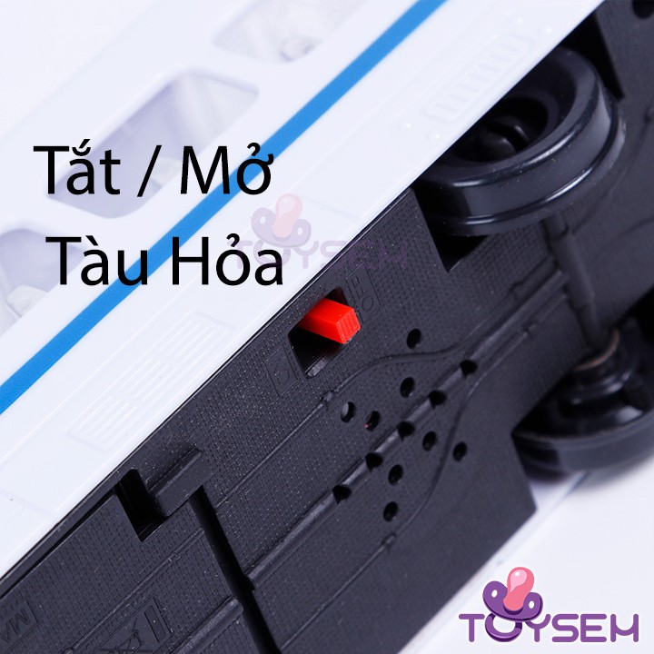 Đồ chơi trẻ em mô hình tàu hỏa cao tốc Toysem có đèn và nhạc - Quà tặng sinh nhật cho bé