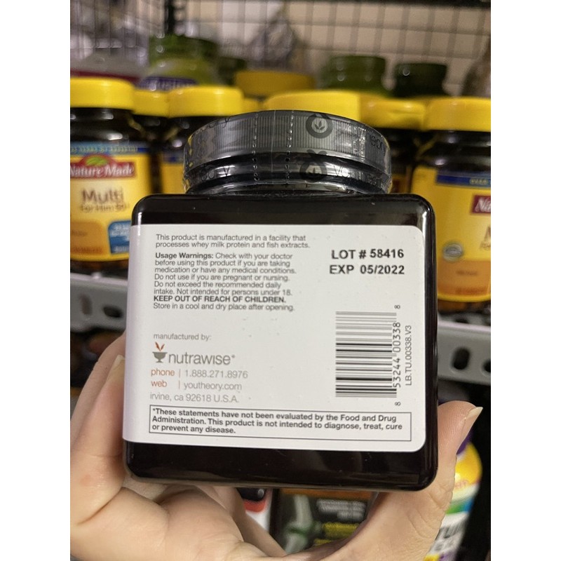 Viên collagen Youtheory  [HÀNG MỸ] Viên uống Youtheory Turmeric Collagen Nghệ 180 viên 1000mg | BigBuy360 - bigbuy360.vn