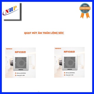 Quạt hút âm trần lồng sóc nanoco nfv2521/nfv2021