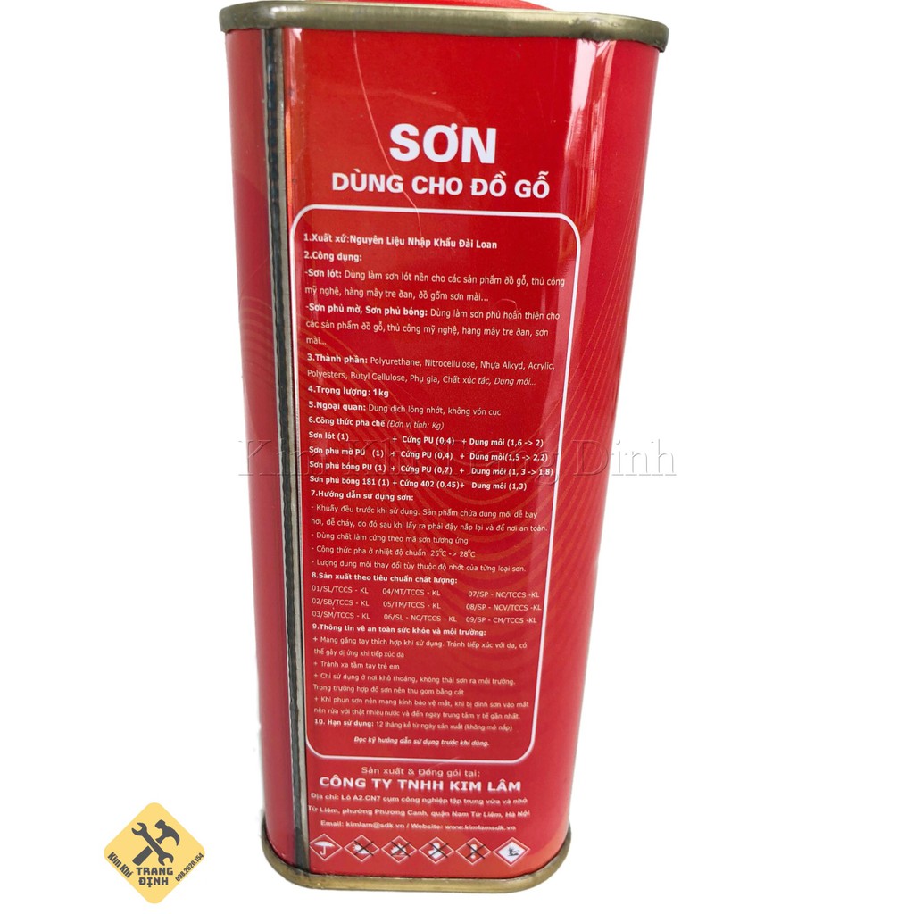 Sơn Lót PU cho gỗ Đại Kiều 1kg