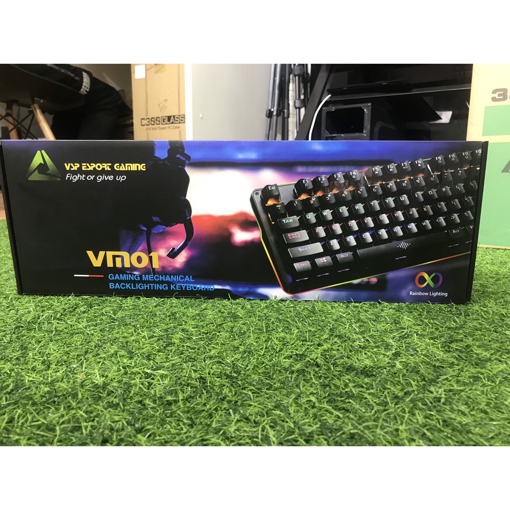 Bàn phím cơ Gaming VSP Esport CM01 Led Rainbow Linghting chính hãng