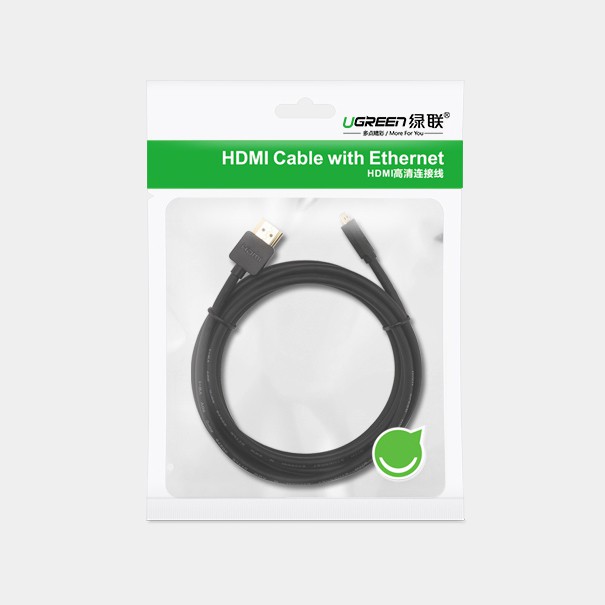 UGREEN HD127 Cao Cấp - Cáp chuyển Micro HDMI Sang HDMI Hỗ Trợ Full HD