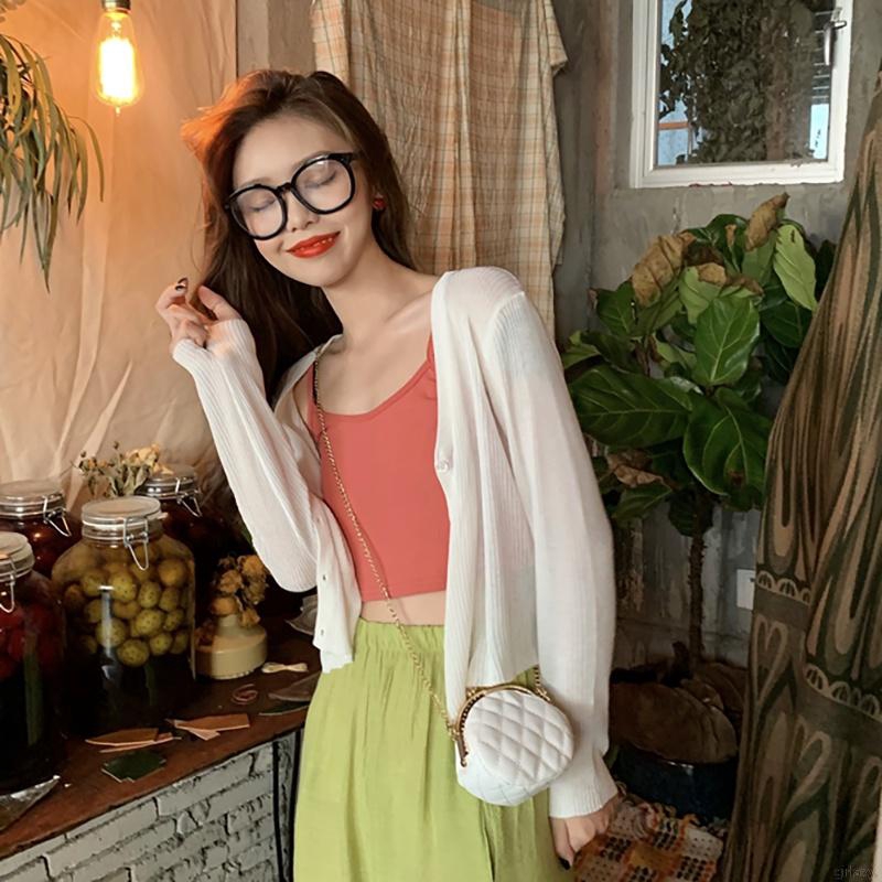 Áo khoác len cardigan dáng rộng cổ V dài tay thời trang Hàn Quốc | BigBuy360 - bigbuy360.vn