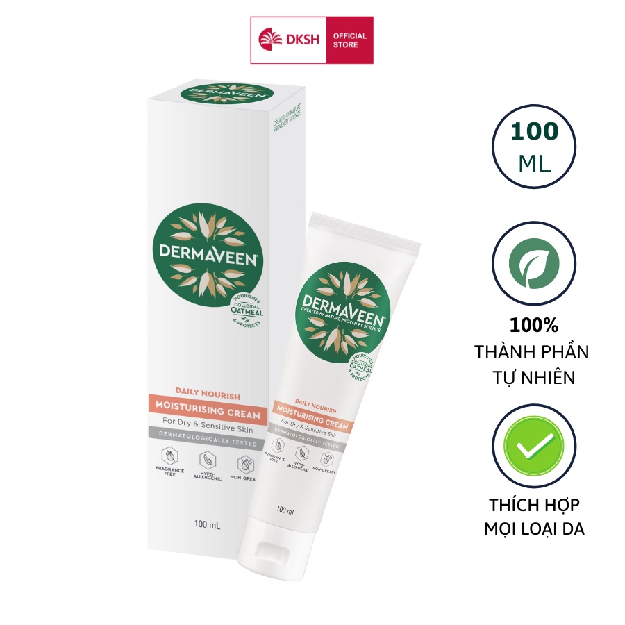 Kem dưỡng ẩm  Daily Nourish Moisturising Cream 100g  DERMAVEEN