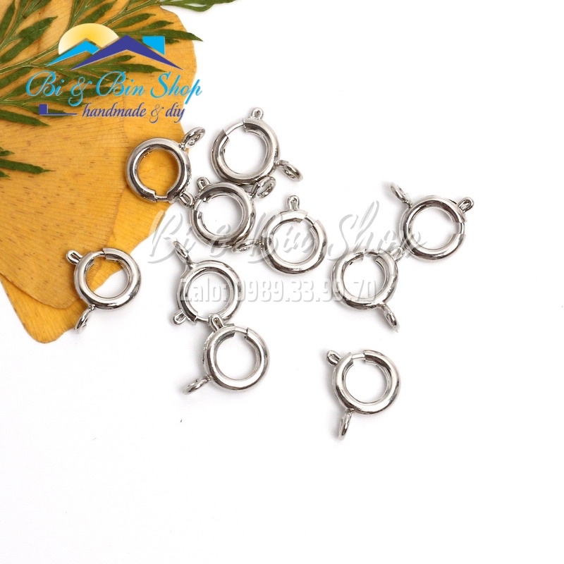 Khoá Lò Xo Tròn Bằng Inox Làm Dây Chuyền, Vòng Đeo Tay, Trang Sức Handmade