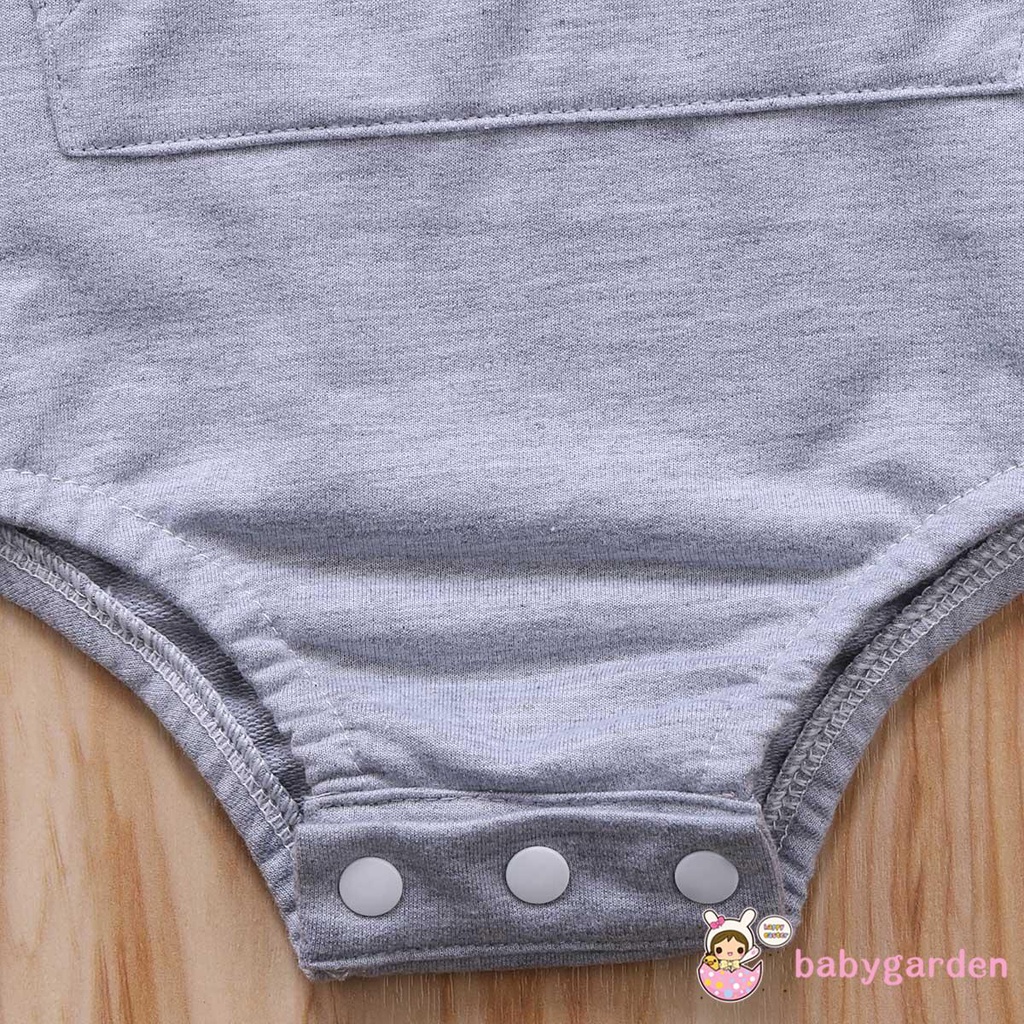 Áo Liền Quần Có Mũ Trùm Đầu Tai Thỏ Đáng Yêu Cho Bé Sơ Sinh