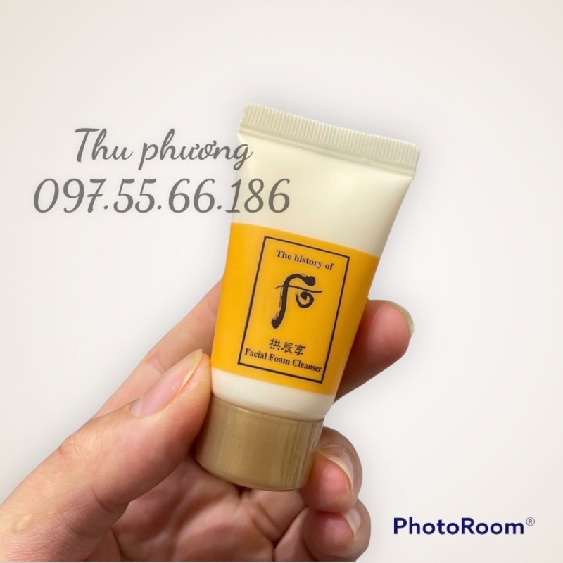 Tuýp sữa rửa mặt làm trắng da Whoo trắng 13ml