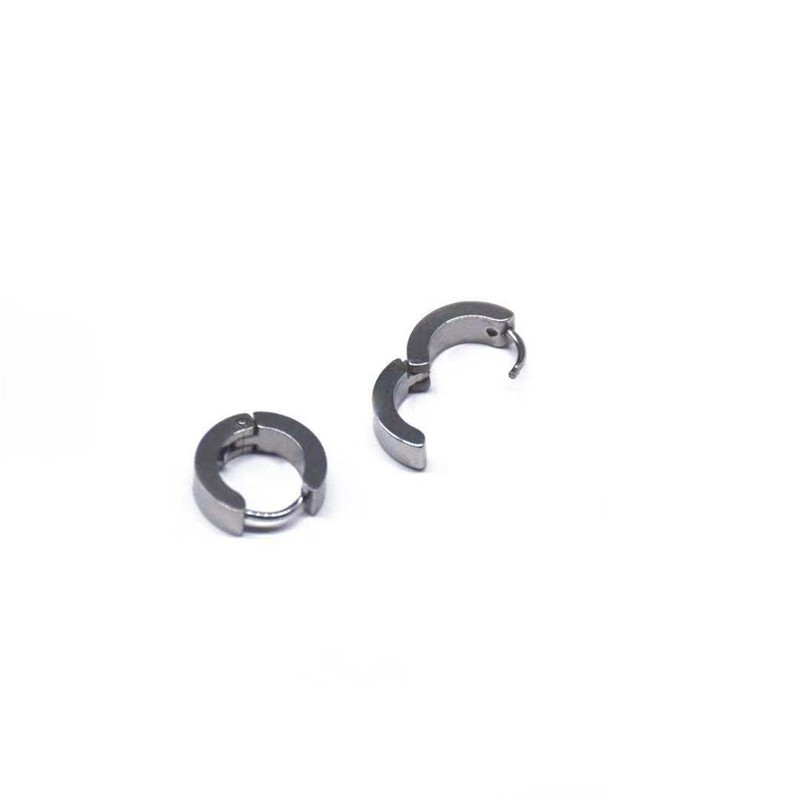 Khuyên kẹp vành tai tròn bằng hợp kim phong cách hip hop không cần xỏ lỗ cho nữ