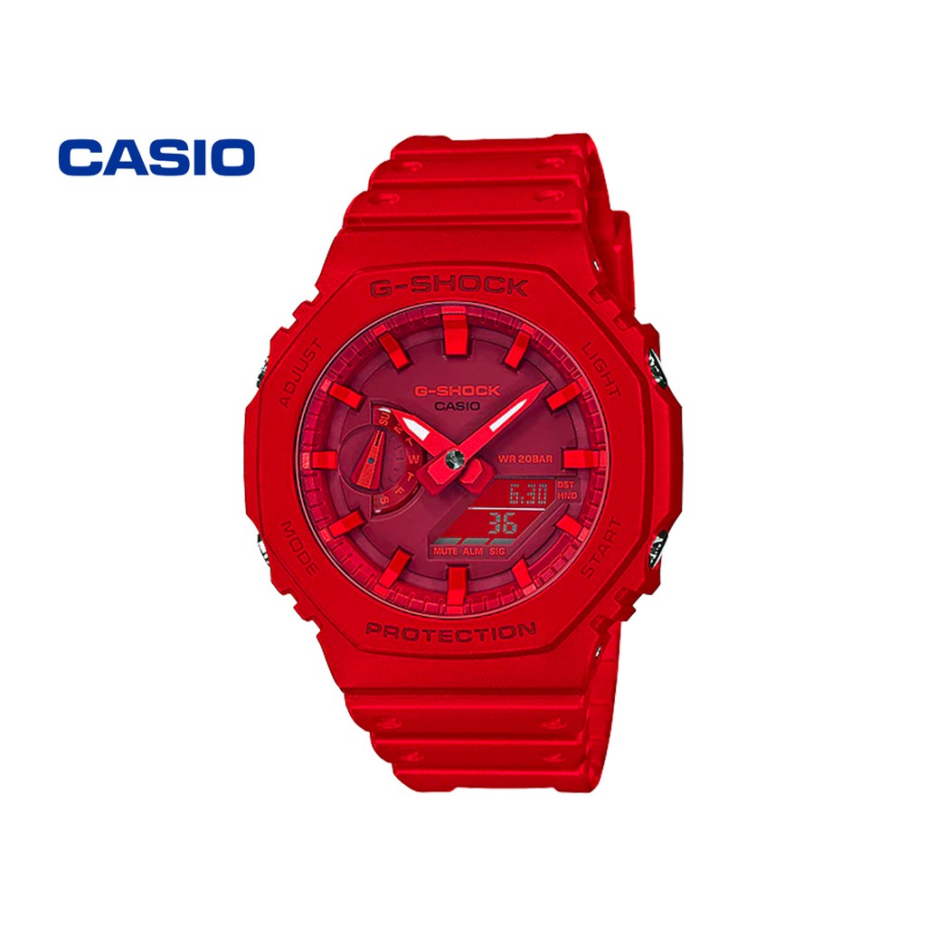 Đồng hồ nam nữ G-Shock Casio GA-2100-4ADR chính hãng - Bảo hành 5 năm, Thay pin miễn phí trọn đời máy