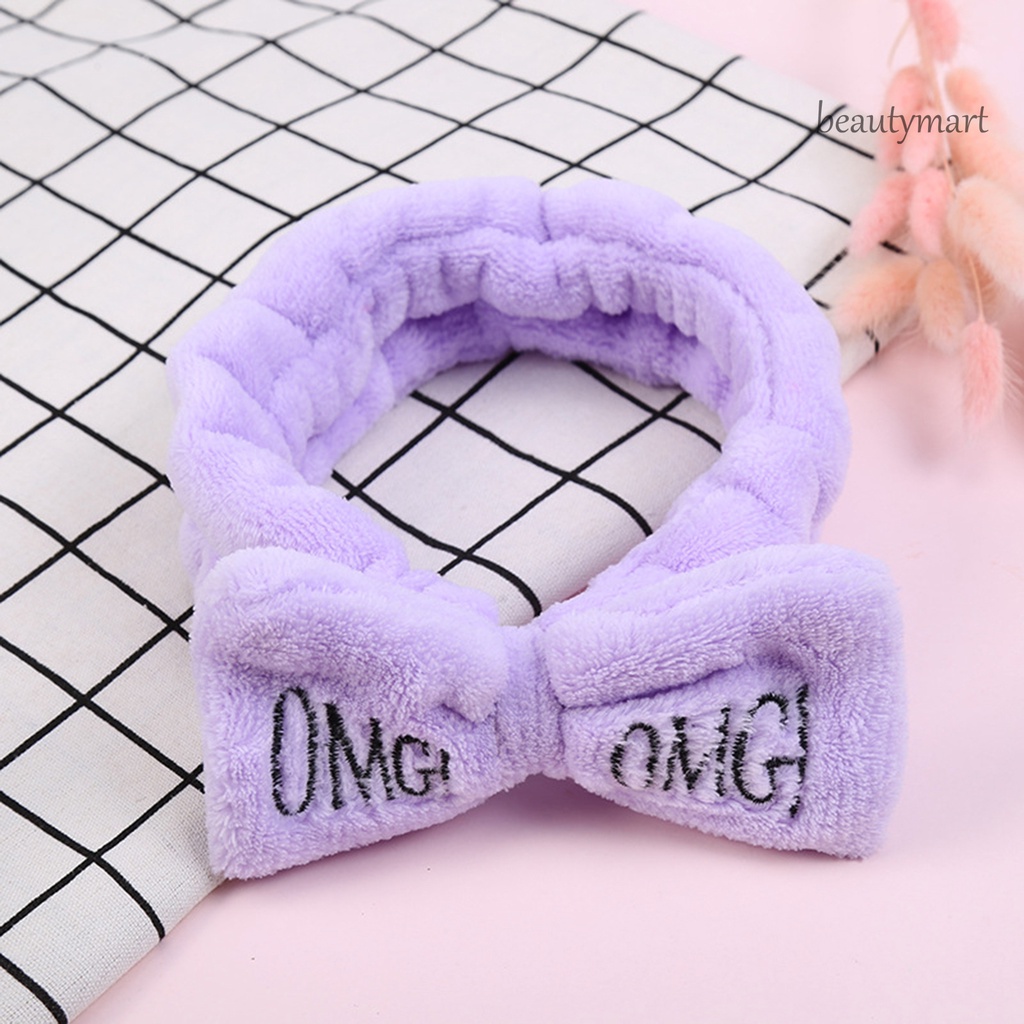 Băng Đô Cài Tóc Bằng Vải Bông Co Giãn Mềm Mại Đính Nơ Dễ Thương Cho Nữ