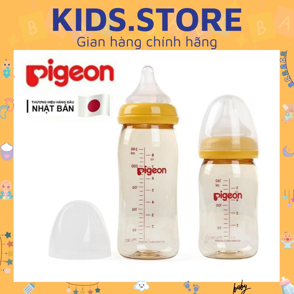 Bình Sữa Pigeon Cổ Rộng Cao Cấp 💖FREESHIP💖 Đủ Size 160ml/240ml 🌻HÀNG NHẬP KHẨU 🌻