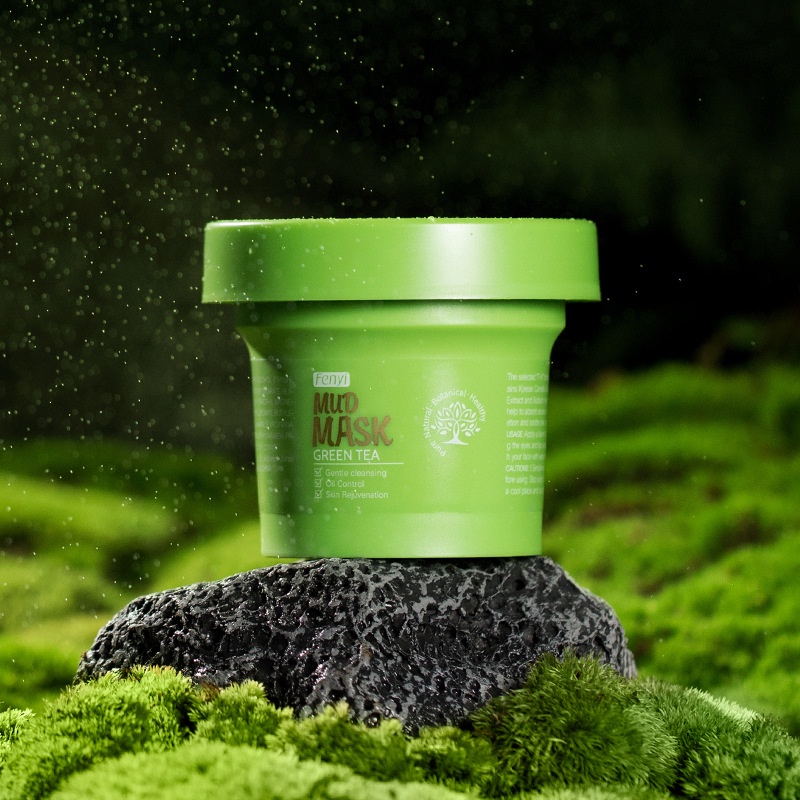 Mặt Nạ Bùn Trà Xanh Dưỡng Ẩm Làm Sáng Da Loại Bỏ Mụn Đầu Đen 100G