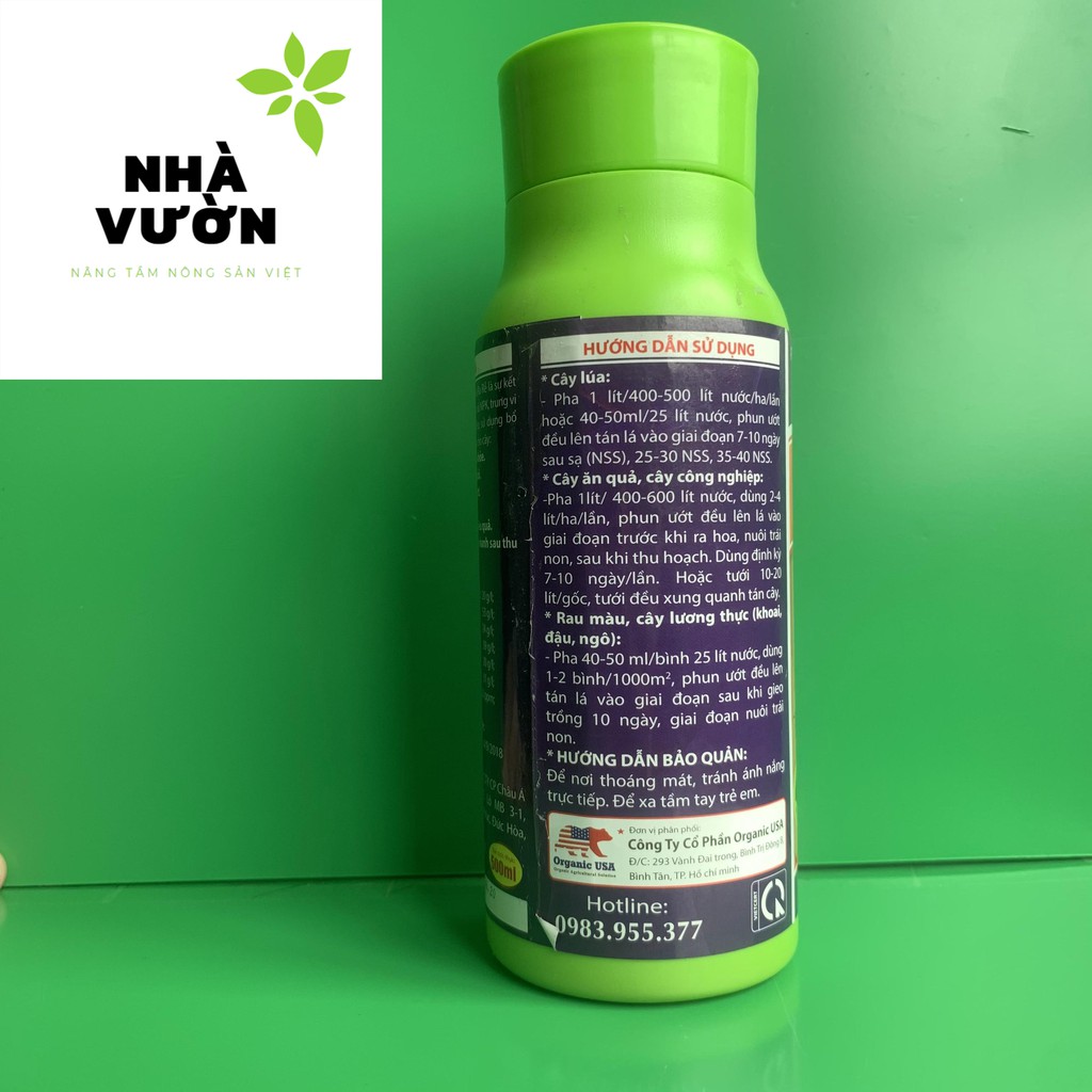 Phân bón lá NPK sinh học BIO FULVIC Siêu ra rễ 500ml