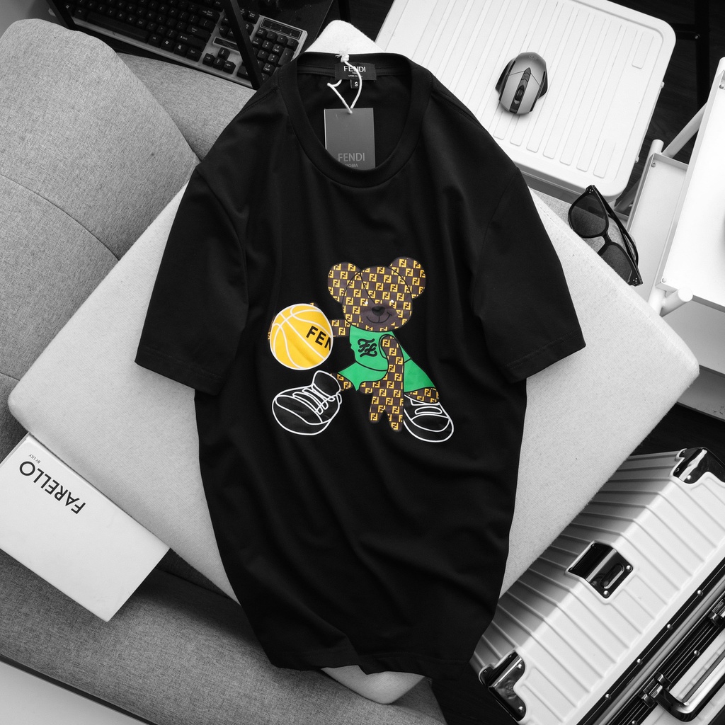 Áo phông nam, Áo thun nam hoạ tiết gấu phong cách, chất liệu cao cấp