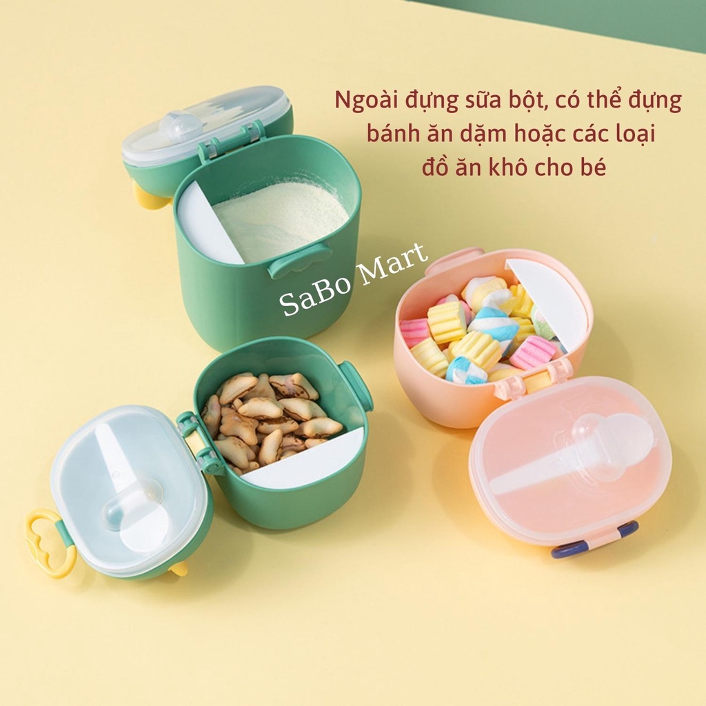 Hộp Đựng Sữa Bột, Đồ Ăn Khô Hình Khủng Long Siêu Cute, Tiện Lợi Cho Bé - SABOMART