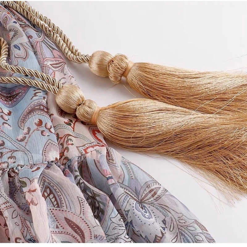 Đầm retro vintage Pháp trend 2021 thắt lưng Địch Lệ Nhiệt Ba