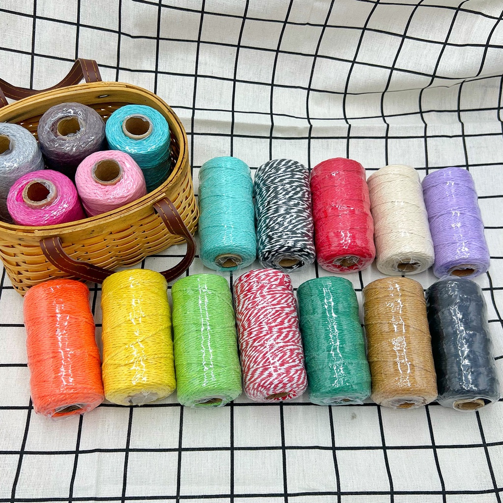 Dây cotton Xoắn Tự Nhiên 2Mm Treo Tường Trang Trí