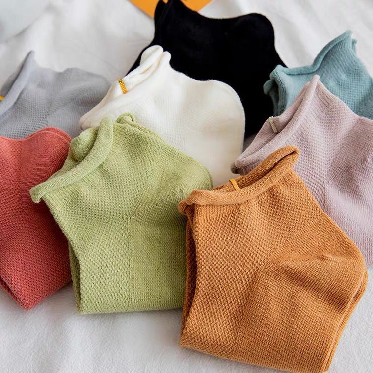 Tất ulzzang lửng màu pastel cổ thấp vải len mềm mịn dày dặn nữ tính | BigBuy360 - bigbuy360.vn