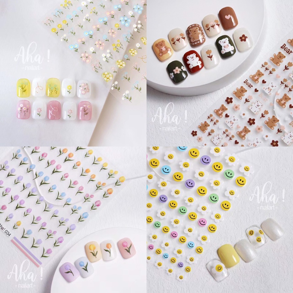 Miếng stick dán móng Hàn siêu cute dành cho Nail