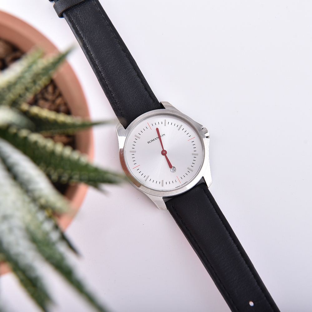 Đồng hồ Romanson Classic Men Watch TL4214UUWWH nam mặt mỏng máy Thụy Sĩ kính chống xước dây da cao cấp chính hãng