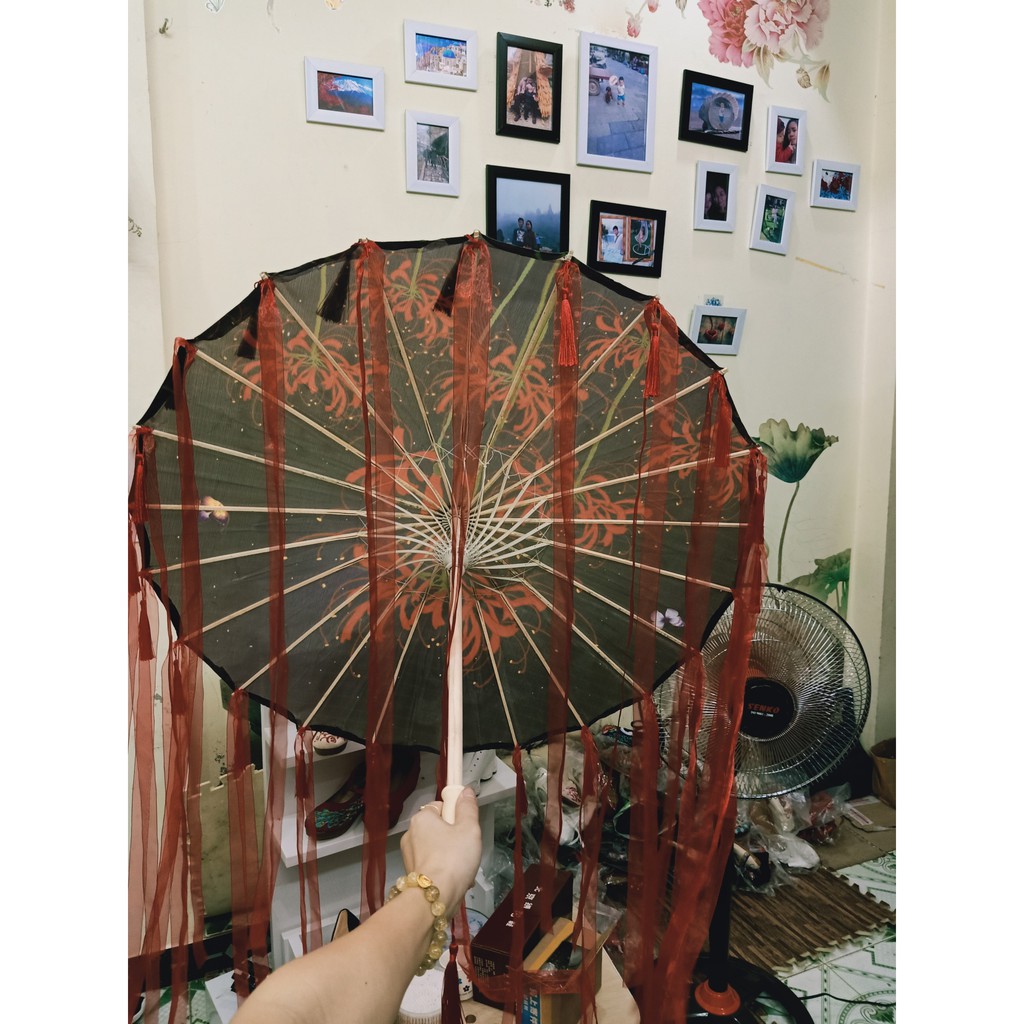 Ô cổ trang- Ô dù Trung hoa cổ trang tua dài