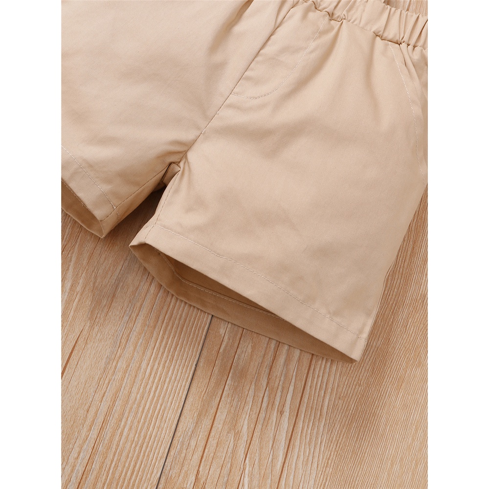 Set áo sơ mi tay ngắn kèm quần yếm MIKRDOO phong cách retro dành cho bé trai