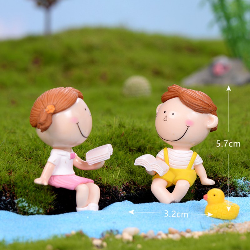 Set 2 Mô Hình Cặp Đôi Trang Trí Sân Vườn