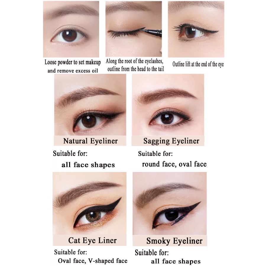 Bút Kẻ Mắt Dạng Lỏng Màu Đen Sắc Tố Cao Chống Nước Lâu Trôi Tự Nhiên